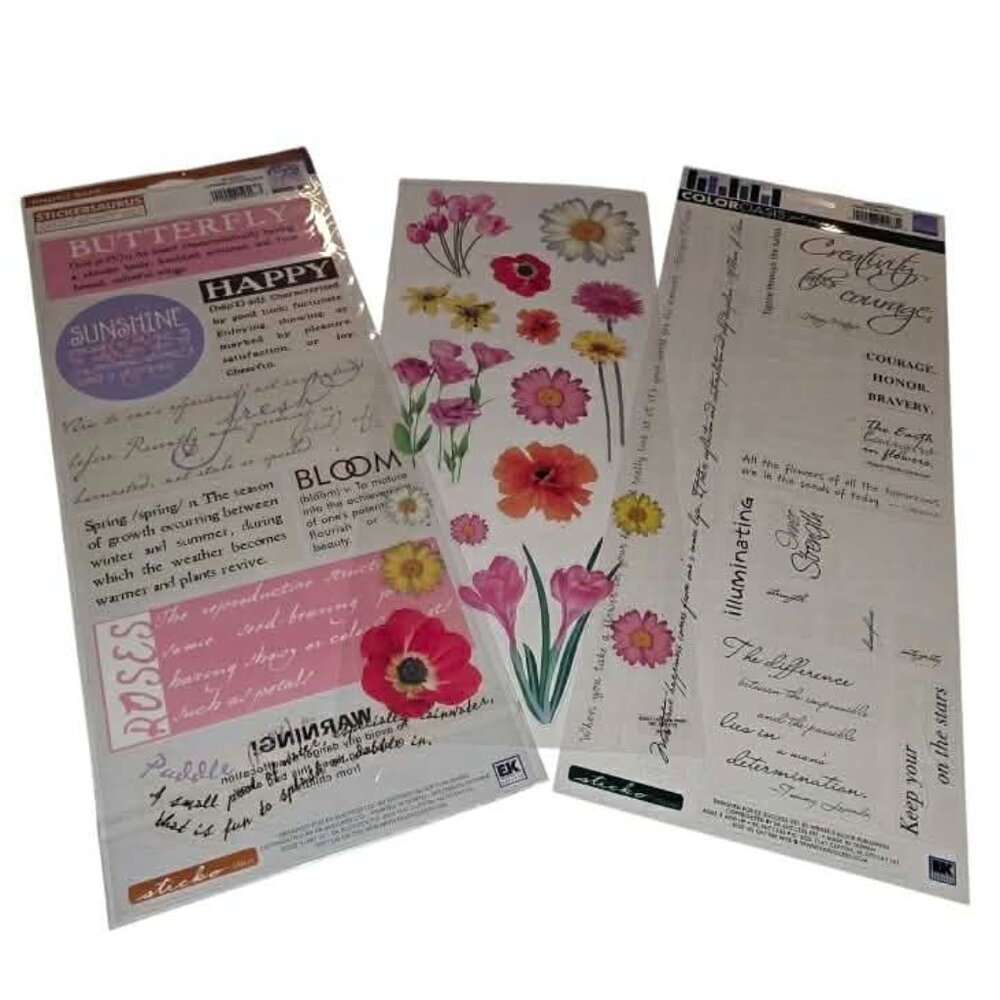 Scrapbooking Stickers Garden Flower Themed Lot Gardencore